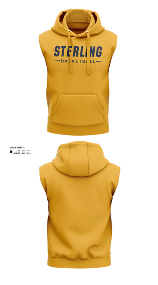 Sleeveless Hoodie, Sterling Boys Basketball, Men's Basketball, Teamtime, Team time, sublimation, custom sports apparel, team uniforms, spirit wear, spiritwear, sports uniforms, custom shirts, team store, custom team store, fundraiser sports, apparel fundraiser