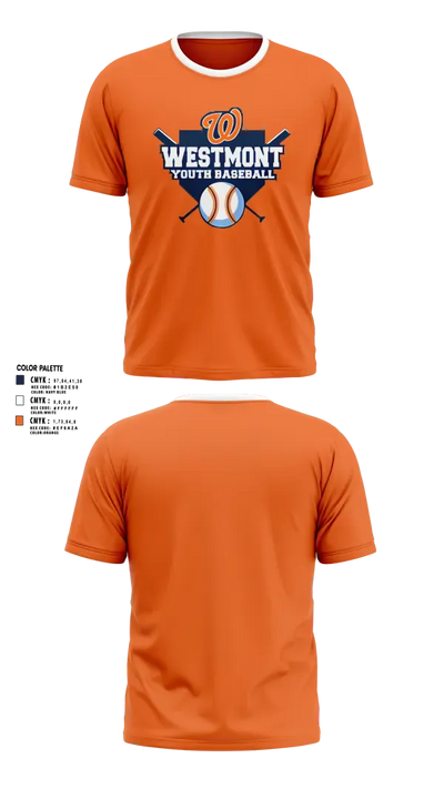 Westmont Youth Baseball 21491450 Short Sleeve Performance Shirt - 8