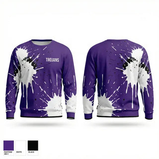 Crew Neck Sweatshirt, Trojans, Women's Basketball, Teamtime, Team time, sublimation, custom sports apparel, team uniforms, spirit wear, spiritwear, sports uniforms, custom shirts, team store, custom team store, fundraiser sports, apparel fundraiser