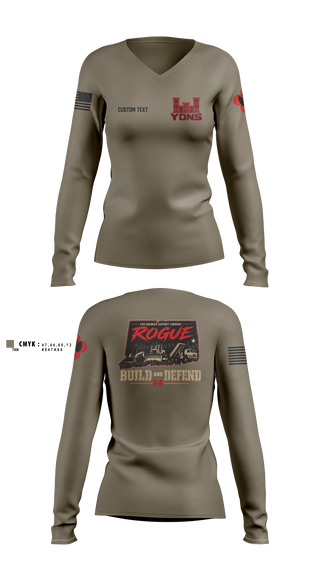 Womens Long Sleeve Vneck Shirt, 248th Engineer Company, National Guard, Teamtime, Team time, sublimation, custom sports apparel, team uniforms, spirit wear, spiritwear, sports uniforms, custom shirts, team store, custom team store, fundraiser sports, apparel fundraiser