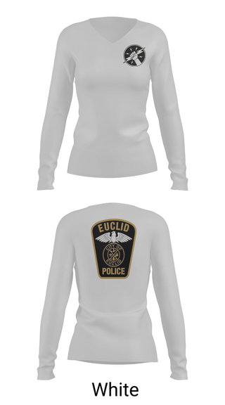 Womens Long Sleeve Vneck Shirt, Euclid Police Traffic Unit, Police, Teamtime, Team time, sublimation, custom sports apparel, team uniforms, spirit wear, spiritwear, sports uniforms, custom shirts, team store, custom team store, fundraiser sports, apparel fundraiser