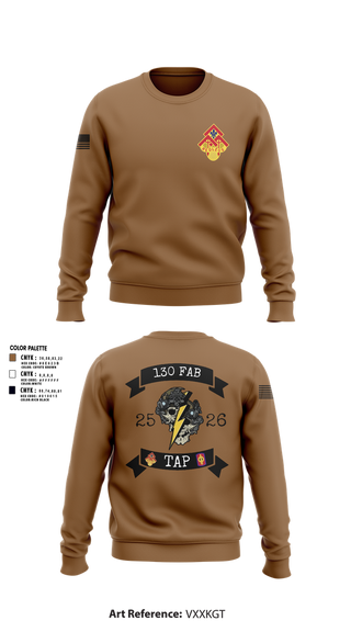 Crew Neck Sweatshirt, 130th FAB Target Acquisition Platoon, , Teamtime, Team time, sublimation, custom sports apparel, team uniforms, spirit wear, spiritwear, sports uniforms, custom shirts, team store, custom team store, fundraiser sports, apparel fundraiser