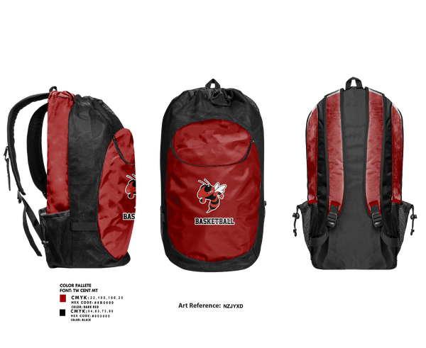 Gear Bag, Crystal City High School Hornets Basketball, Women's Basketball, Teamtime, Team time, sublimation, custom sports apparel, team uniforms, spirit wear, spiritwear, sports uniforms, custom shirts, team store, custom team store, fundraiser sports, apparel fundraiser
