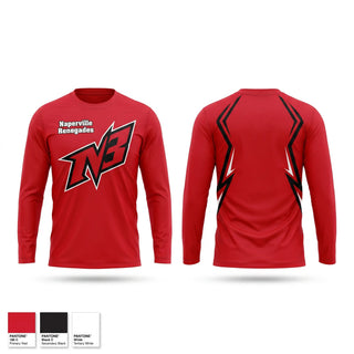 Long Sleeve Performance Shirt, Naperville Renegades, Baseball, Teamtime, Team time, sublimation, custom sports apparel, team uniforms, spirit wear, spiritwear, sports uniforms, custom shirts, team store, custom team store, fundraiser sports, apparel fundraiser