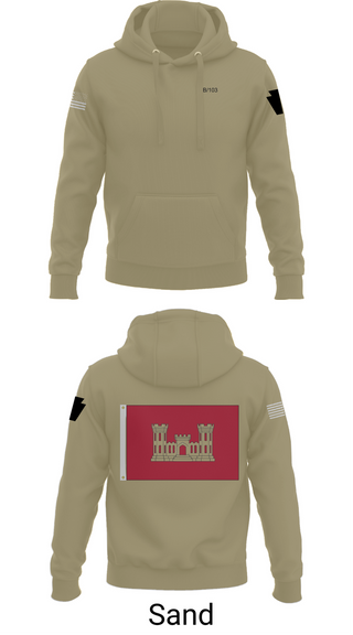 Hoodie, B 103 EN BN, National Guard, Teamtime, Team time, sublimation, custom sports apparel, team uniforms, spirit wear, spiritwear, sports uniforms, custom shirts, team store, custom team store, fundraiser sports, apparel fundraiser