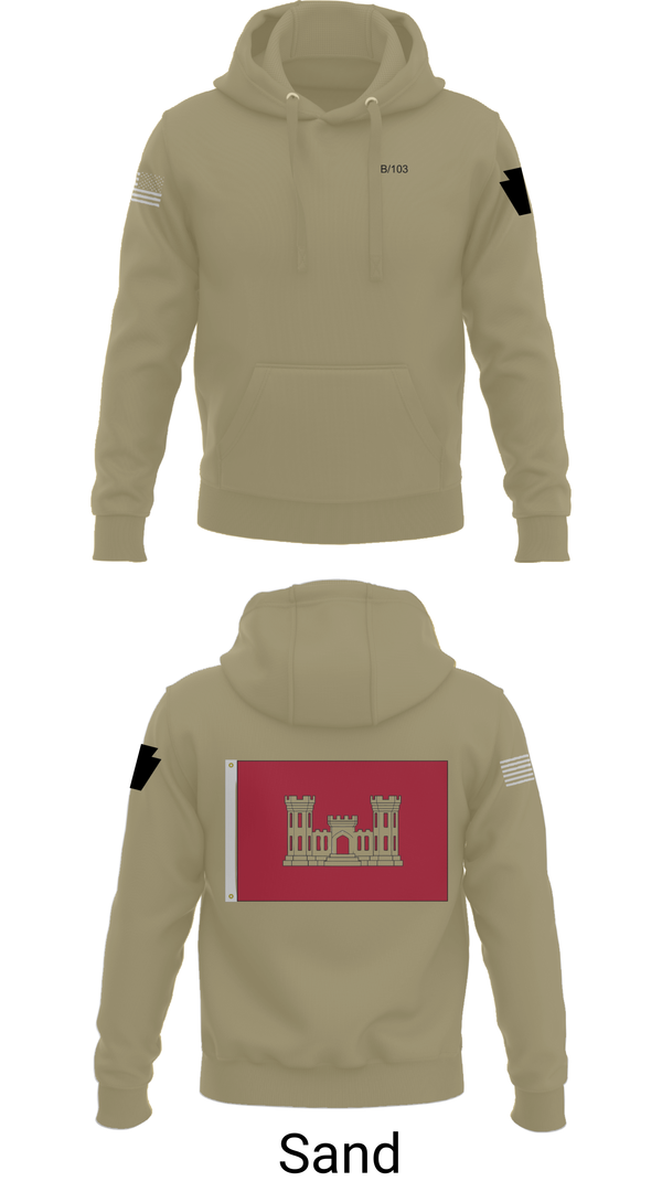 Hoodie, B 103 EN BN, National Guard, Teamtime, Team time, sublimation, custom sports apparel, team uniforms, spirit wear, spiritwear, sports uniforms, custom shirts, team store, custom team store, fundraiser sports, apparel fundraiser