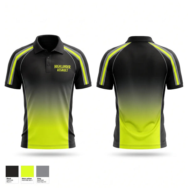 Short Sleeve Performance Polo, Highlander Assault, , Teamtime, Team time, sublimation, custom sports apparel, team uniforms, spirit wear, spiritwear, sports uniforms, custom shirts, team store, custom team store, fundraiser sports, apparel fundraiser