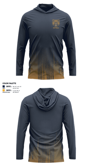 Long Sleeve Performance Shirt with hood, Lancaster High School Softball, Softball, Teamtime, Team time, sublimation, custom sports apparel, team uniforms, spirit wear, spiritwear, sports uniforms, custom shirts, team store, custom team store, fundraiser sports, apparel fundraiser