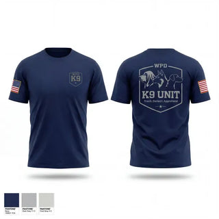 Old School Cotton Feel Shirt, WPD K9, Police, Teamtime, Team time, sublimation, custom sports apparel, team uniforms, spirit wear, spiritwear, sports uniforms, custom shirts, team store, custom team store, fundraiser sports, apparel fundraiser
