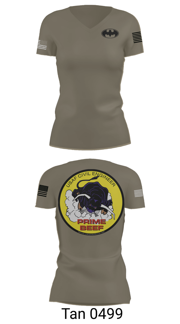 Womens Short Sleeve Vneck Shirt, 185th CES, Navy, Teamtime, Team time, sublimation, custom sports apparel, team uniforms, spirit wear, spiritwear, sports uniforms, custom shirts, team store, custom team store, fundraiser sports, apparel fundraiser
