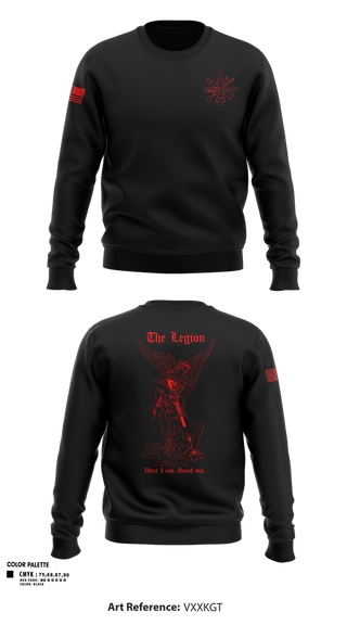 Crew Neck Sweatshirt, The Legion / B CO / 2-5 CAV, Army, Teamtime, Team time, sublimation, custom sports apparel, team uniforms, spirit wear, spiritwear, sports uniforms, custom shirts, team store, custom team store, fundraiser sports, apparel fundraiser