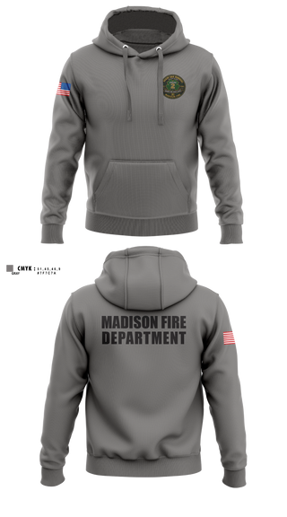 Hoodie, Madison Fire Department, Fire Department, Teamtime, Team time, sublimation, custom sports apparel, team uniforms, spirit wear, spiritwear, sports uniforms, custom shirts, team store, custom team store, fundraiser sports, apparel fundraiser