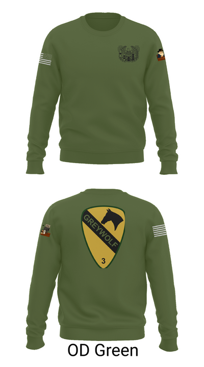 1st cav Div 3abct 85829502 Crew Neck Sweatshirt - 45