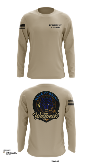 Long Sleeve Performance Shirt, Alpha Company, 742nd MI BN, , Teamtime, Team time, sublimation, custom sports apparel, team uniforms, spirit wear, spiritwear, sports uniforms, custom shirts, team store, custom team store, fundraiser sports, apparel fundraiser