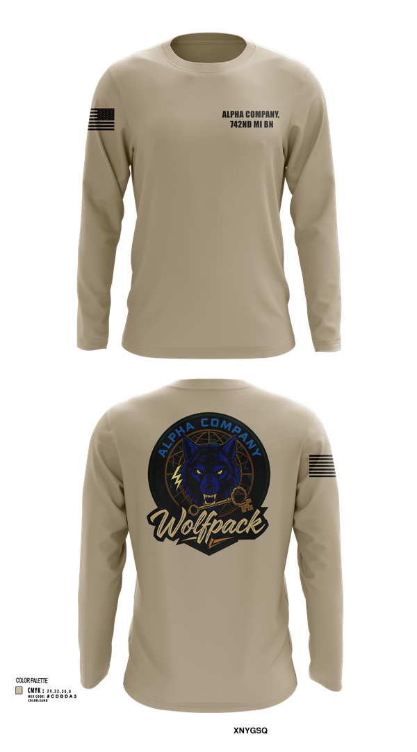 Long Sleeve Performance Shirt, Alpha Company, 742nd MI BN, , Teamtime, Team time, sublimation, custom sports apparel, team uniforms, spirit wear, spiritwear, sports uniforms, custom shirts, team store, custom team store, fundraiser sports, apparel fundraiser