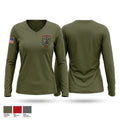 43rd WMD CST Women's Long Sleeve V-neck Shirt - 1