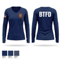 Bristol Tennessee Fire Department Women's Long Sleeve V-neck Shirt - 1