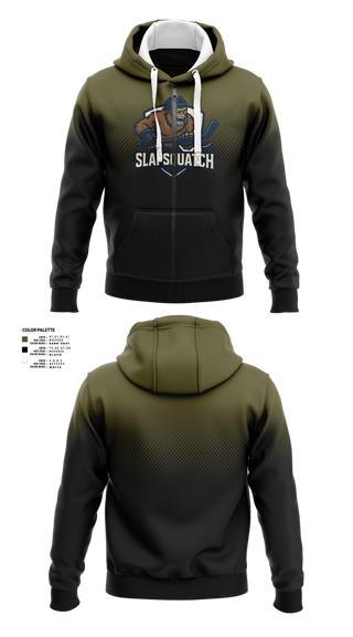 Zip Hoodie, Slapsquatch, Ice Hockey, Teamtime, Team time, sublimation, custom sports apparel, team uniforms, spirit wear, spiritwear, sports uniforms, custom shirts, team store, custom team store, fundraiser sports, apparel fundraiser