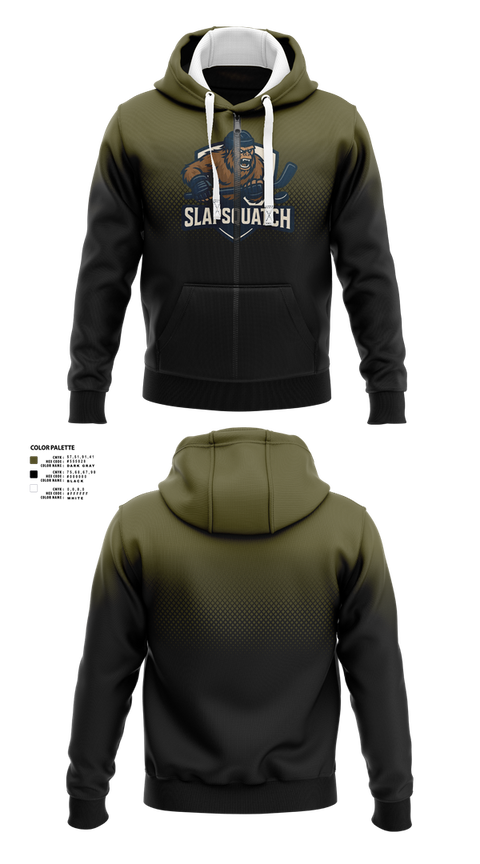 Zip Hoodie, Slapsquatch, Ice Hockey, Teamtime, Team time, sublimation, custom sports apparel, team uniforms, spirit wear, spiritwear, sports uniforms, custom shirts, team store, custom team store, fundraiser sports, apparel fundraiser
