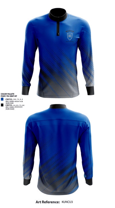 Marian Crusaders Soccer 38611579 Quarter Zip Jacket - 1