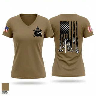 Womens Short Sleeve Vneck Shirt, CSMS, National Guard, Teamtime, Team time, sublimation, custom sports apparel, team uniforms, spirit wear, spiritwear, sports uniforms, custom shirts, team store, custom team store, fundraiser sports, apparel fundraiser