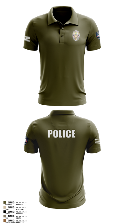 Miami Police Department 44557573 Short Sleeve Performance Polo - 4