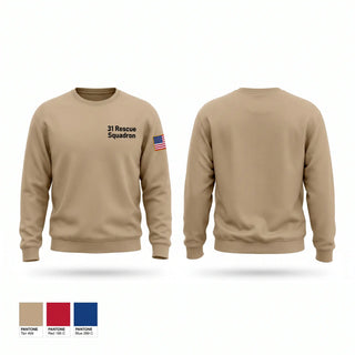 Crew Neck Sweatshirt, 31 Rescue Squadron, Air Force, Teamtime, Team time, sublimation, custom sports apparel, team uniforms, spirit wear, spiritwear, sports uniforms, custom shirts, team store, custom team store, fundraiser sports, apparel fundraiser