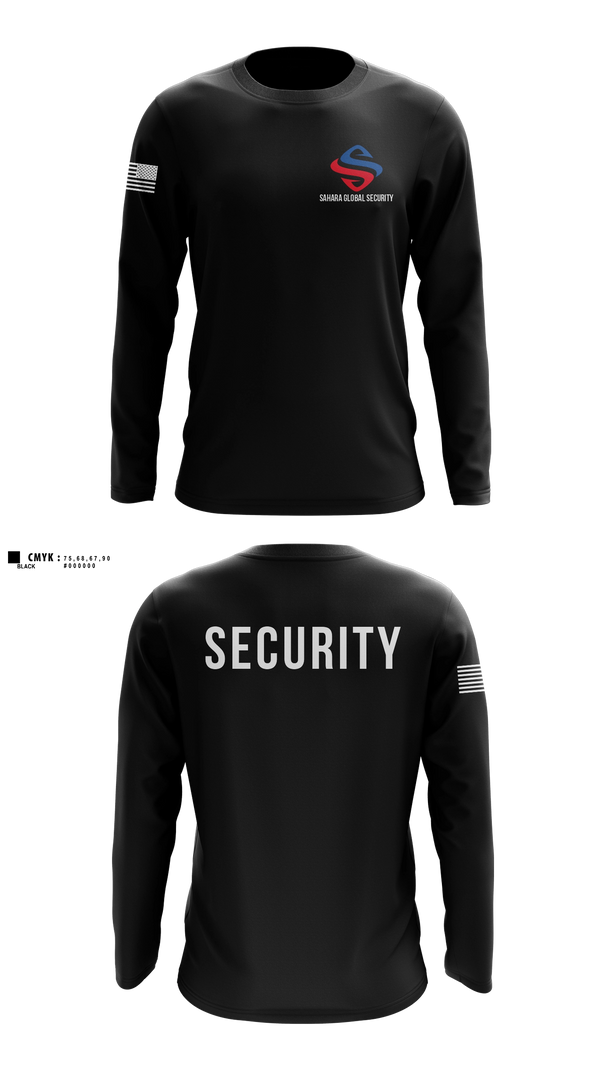 Long Sleeve Performance Shirt, Sahara Global Security, Fire Department, Teamtime, Team time, sublimation, custom sports apparel, team uniforms, spirit wear, spiritwear, sports uniforms, custom shirts, team store, custom team store, fundraiser sports, apparel fundraiser
