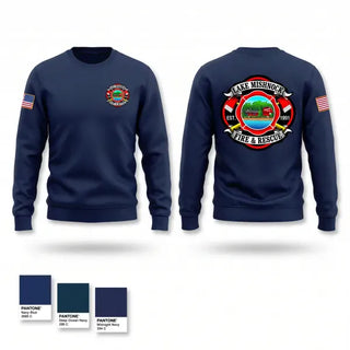 Crew Neck Sweatshirt, Lake Mishnock Fire Rescue, Fire Department, Teamtime, Team time, sublimation, custom sports apparel, team uniforms, spirit wear, spiritwear, sports uniforms, custom shirts, team store, custom team store, fundraiser sports, apparel fundraiser