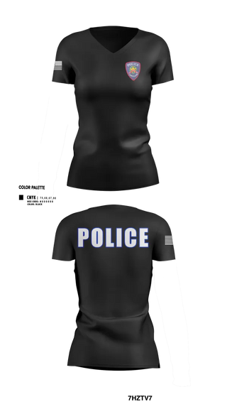 Womens Short Sleeve Vneck Shirt, Carrollton Police Department, Police, Teamtime, Team time, sublimation, custom sports apparel, team uniforms, spirit wear, spiritwear, sports uniforms, custom shirts, team store, custom team store, fundraiser sports, apparel fundraiser