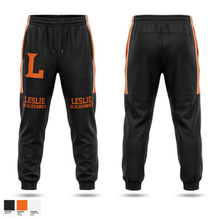 Sweatpants, Leslie Blackhawks, Wrestling, Teamtime, Team time, sublimation, custom sports apparel, team uniforms, spirit wear, spiritwear, sports uniforms, custom shirts, team store, custom team store, fundraiser sports, apparel fundraiser