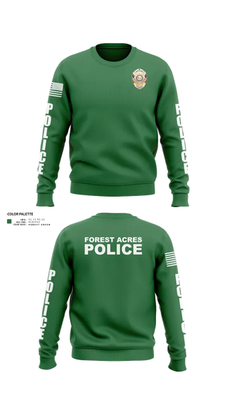 Crew Neck Sweatshirt, FOREST ACRES POLICE DEPARTMENT, Police, Teamtime, Team time, sublimation, custom sports apparel, team uniforms, spirit wear, spiritwear, sports uniforms, custom shirts, team store, custom team store, fundraiser sports, apparel fundraiser