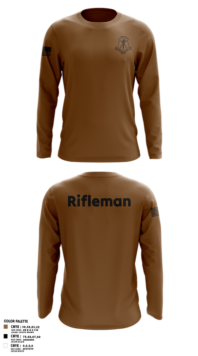 Pershing Rifles 79066987 Long Sleeve Performance Shirt 1