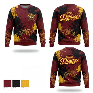 Crew Neck Sweatshirt, Texas Diamond Dogs, Baseball, Teamtime, Team time, sublimation, custom sports apparel, team uniforms, spirit wear, spiritwear, sports uniforms, custom shirts, team store, custom team store, fundraiser sports, apparel fundraiser