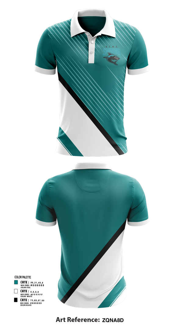 Short Sleeve Performance Polo, Rosemary Clarke Middle School Cheer, Cheer, Teamtime, Team time, sublimation, custom sports apparel, team uniforms, spirit wear, spiritwear, sports uniforms, custom shirts, team store, custom team store, fundraiser sports, apparel fundraiser