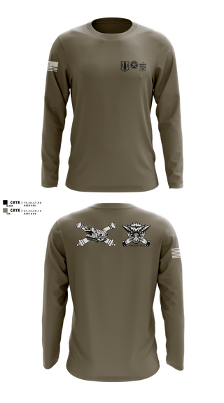 Long Sleeve Performance Shirt, Boar Battery 1-77 FAR, Army, Teamtime, Team time, sublimation, custom sports apparel, team uniforms, spirit wear, spiritwear, sports uniforms, custom shirts, team store, custom team store, fundraiser sports, apparel fundraiser