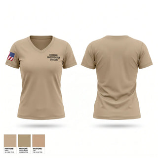 Womens Short Sleeve Vneck Shirt, Criminal Investigation Division, Police, Teamtime, Team time, sublimation, custom sports apparel, team uniforms, spirit wear, spiritwear, sports uniforms, custom shirts, team store, custom team store, fundraiser sports, apparel fundraiser