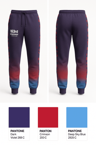 Sweatpants, 163rd detatchment, Army, Teamtime, Team time, sublimation, custom sports apparel, team uniforms, spirit wear, spiritwear, sports uniforms, custom shirts, team store, custom team store, fundraiser sports, apparel fundraiser