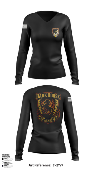 Womens Long Sleeve Vneck Shirt, Echo Company, 1-227 AB, 1ACB, 1CD, , Teamtime, Team time, sublimation, custom sports apparel, team uniforms, spirit wear, spiritwear, sports uniforms, custom shirts, team store, custom team store, fundraiser sports, apparel fundraiser