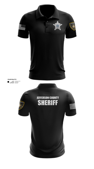 Short Sleeve Performance Polo, Jefferson County Sheriff's Office, Police, Teamtime, Team time, sublimation, custom sports apparel, team uniforms, spirit wear, spiritwear, sports uniforms, custom shirts, team store, custom team store, fundraiser sports, apparel fundraiser