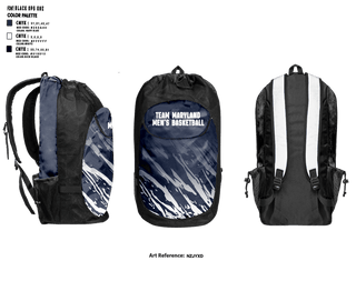 Gear Bag, Team Maryland, Men's Basketball, Teamtime, Team time, sublimation, custom sports apparel, team uniforms, spirit wear, spiritwear, sports uniforms, custom shirts, team store, custom team store, fundraiser sports, apparel fundraiser