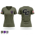 Curry College Police Department 20076799 Women's Short Sleeve V-neck Shirt - 1