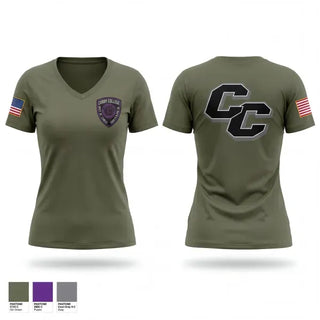 Womens Short Sleeve Vneck Shirt, Curry College Police Department, Police, Teamtime, Team time, sublimation, custom sports apparel, team uniforms, spirit wear, spiritwear, sports uniforms, custom shirts, team store, custom team store, fundraiser sports, apparel fundraiser