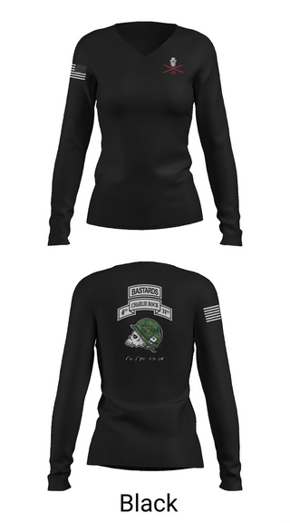 Womens Long Sleeve Vneck Shirt, Charlie Rock, 4-31 IN, 2IBCT, 10MTN, , Teamtime, Team time, sublimation, custom sports apparel, team uniforms, spirit wear, spiritwear, sports uniforms, custom shirts, team store, custom team store, fundraiser sports, apparel fundraiser
