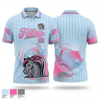 Short Sleeve Performance Polo, Fillies, Softball, Teamtime, Team time, sublimation, custom sports apparel, team uniforms, spirit wear, spiritwear, sports uniforms, custom shirts, team store, custom team store, fundraiser sports, apparel fundraiser