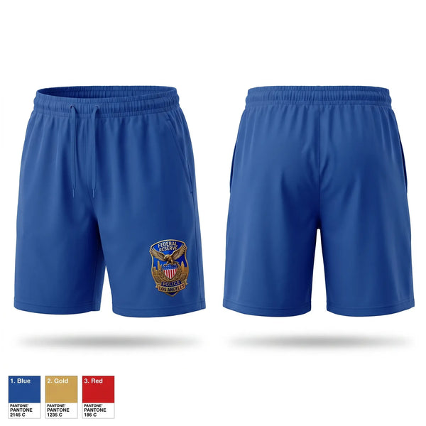 Athletic Shorts With Pockets, Federal Reserve Police DTLA, Police, Teamtime, Team time, sublimation, custom sports apparel, team uniforms, spirit wear, spiritwear, sports uniforms, custom shirts, team store, custom team store, fundraiser sports, apparel fundraiser