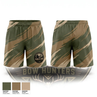 Public Land Bow Hunters Athletic Shorts With Pockets - 1