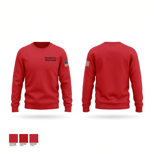 Crew Neck Sweatshirt, Crossett Fire Department, Fire Department, Teamtime, Team time, sublimation, custom sports apparel, team uniforms, spirit wear, spiritwear, sports uniforms, custom shirts, team store, custom team store, fundraiser sports, apparel fundraiser