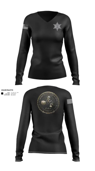 Womens Long Sleeve Vneck Shirt, Sheriffs Enforcement Team, Police, Teamtime, Team time, sublimation, custom sports apparel, team uniforms, spirit wear, spiritwear, sports uniforms, custom shirts, team store, custom team store, fundraiser sports, apparel fundraiser