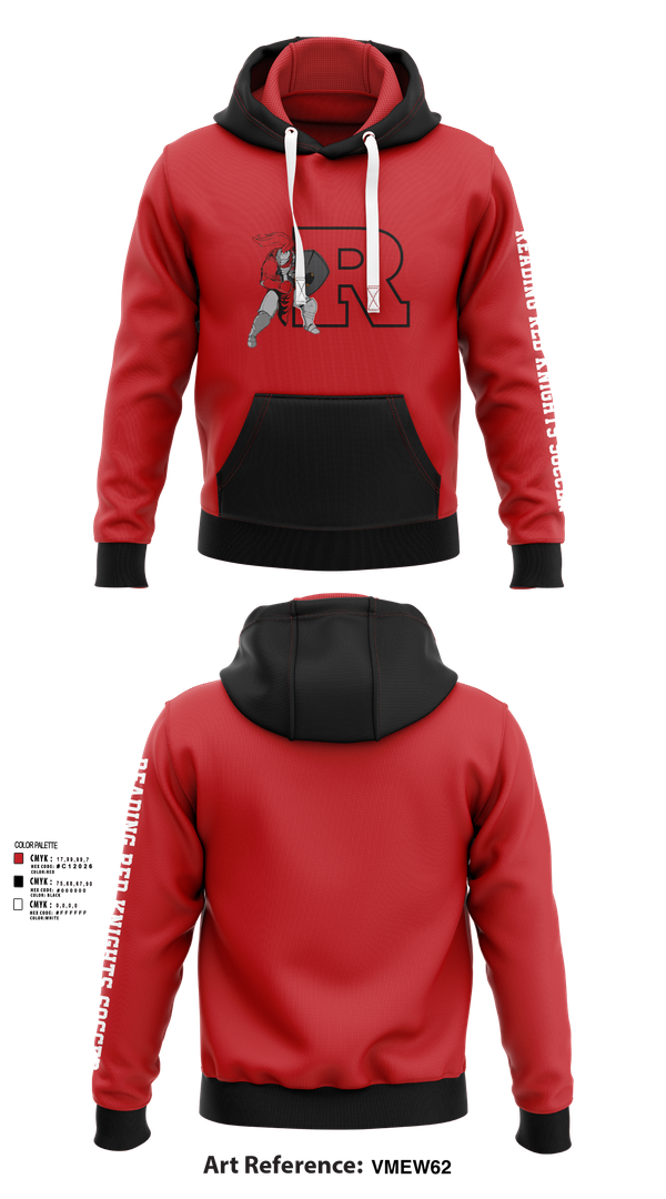 Hoodie, Reading Red Knights Soccer, Women's Soccer, Teamtime, Team time, sublimation, custom sports apparel, team uniforms, spirit wear, spiritwear, sports uniforms, custom shirts, team store, custom team store, fundraiser sports, apparel fundraiser